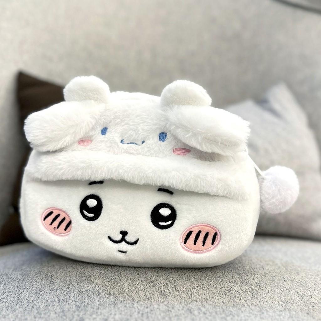 New Chiikawa Cartoon Usaki Xiaobaji Ikawa Student Stationery Pen Bag Plush and Cute