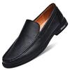 Men's Plus Size Summer Cowhide Casual Loafers - Slip-On Leather Driving Shoes