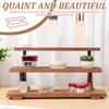 Wood Cupcake Riser Display Stand Dessert Window Counter Perfume Cosmetics Rack Dessert Model Mini Figure Shelf