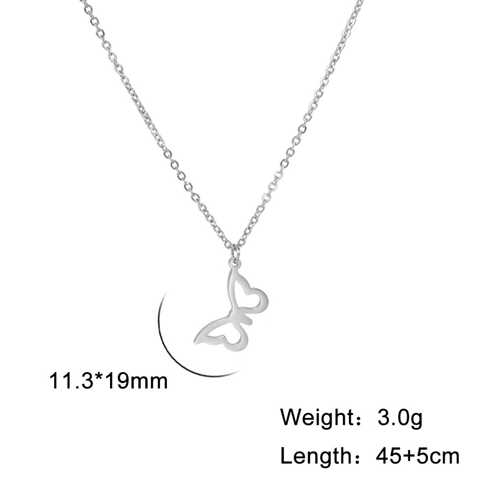 Cazador Korean Stainless Steel Butterfly Pendant Necklace Trendy Gold Color Chain Necklaces For Women Jewelry Gifts New 2026