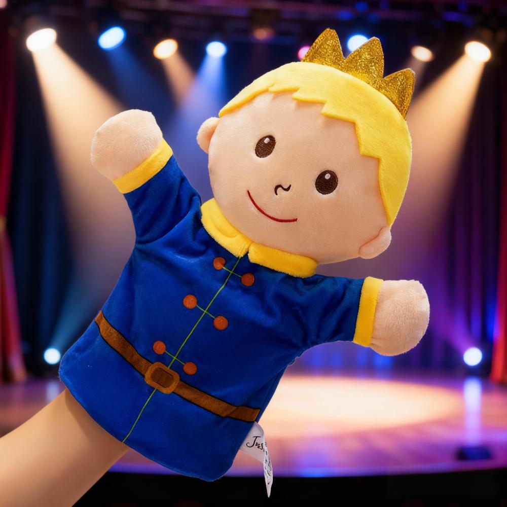 Kawaii Sprookjesreeks Pluche Handvingerpoppen Prinses Prins Elf Koning Heks Jongens Meisjes Kinderen Rollenspel Vakantie Cadeau Idee