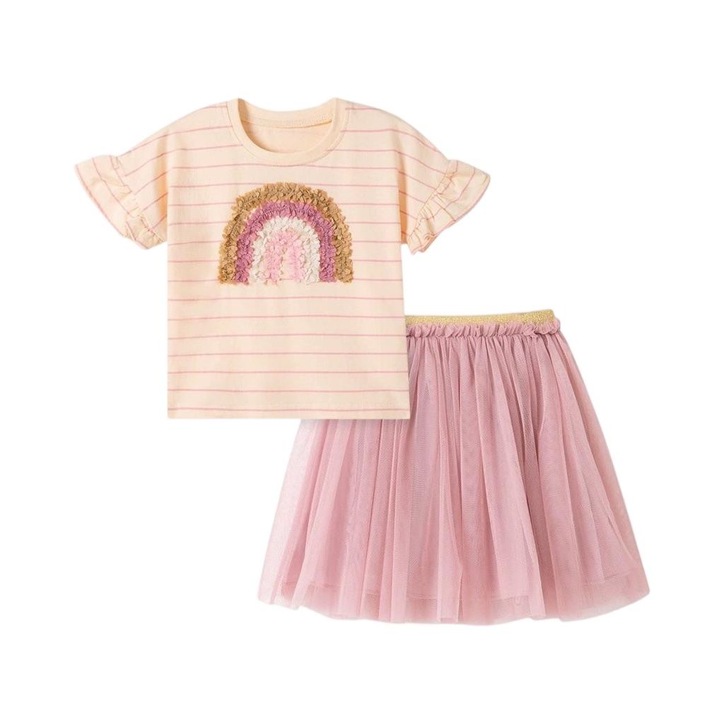 Summer Cute Girls Dress Set - Casual Kids Outfit
