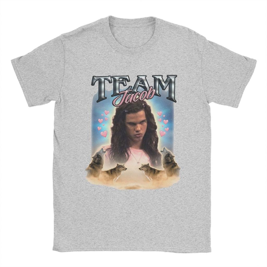 Unisex T-Shirt Team Jacob Verflucht Fan Collage Twilight 100% Baumwolle T-Shirt Kurzarm T-Shirt Rundhals Kleidung Druck