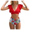 Women High Waist Bikini Push Up Bikinis Print Swimsuit Female Beachwear Swimwear