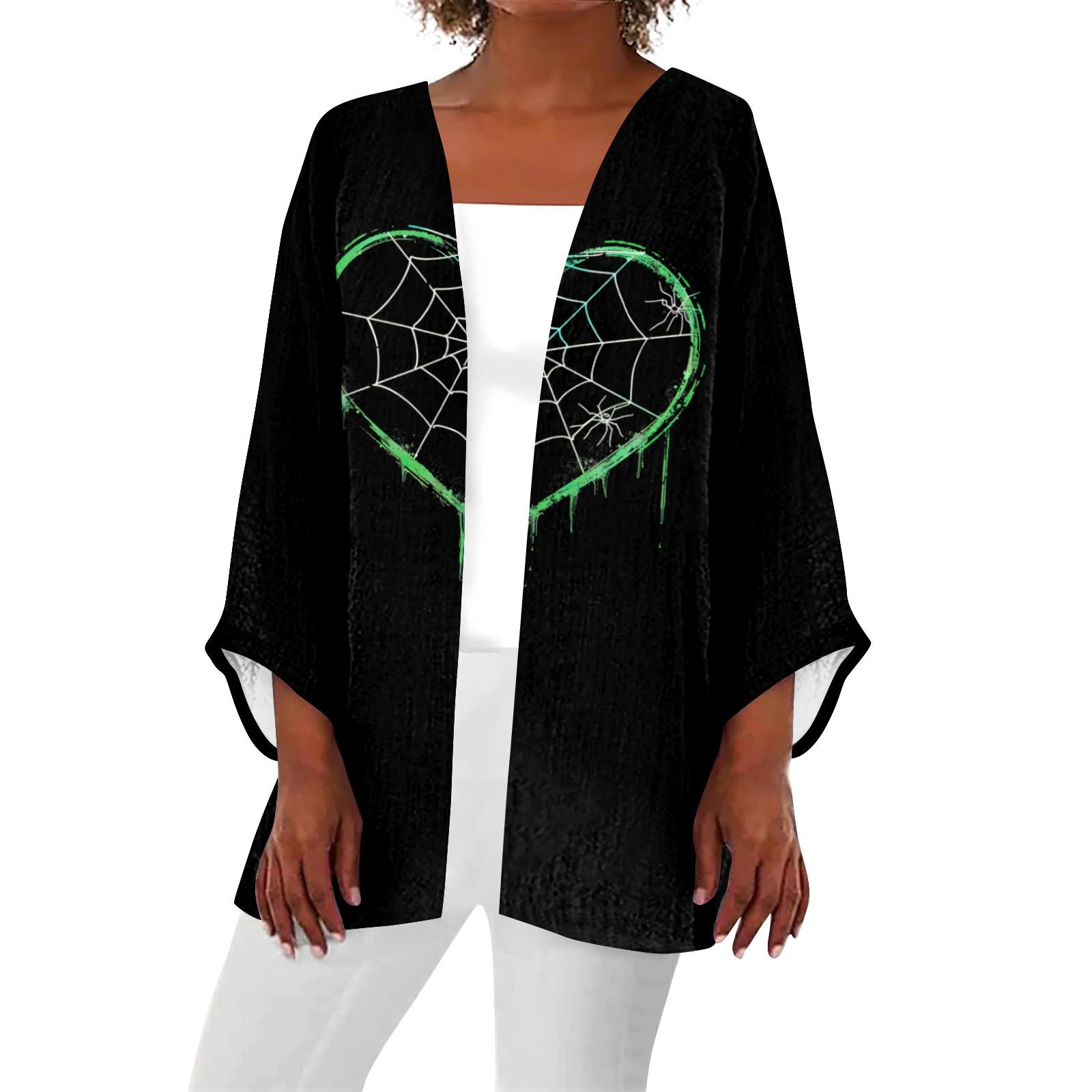 Женская повседневная модная легкая куртка средней длины с принтом — фото 3