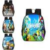 Spacious Palworld Student Backpack For School 15 Inch Large Capacity Polyester Bag