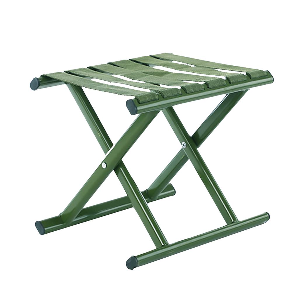 Portable Folding Stool Lightweight Camping Chair   Outdoor St for Outdoor Running Hiking Fishing BBQ Garden Garden Bch Iron Green Foldable 130kg Lo