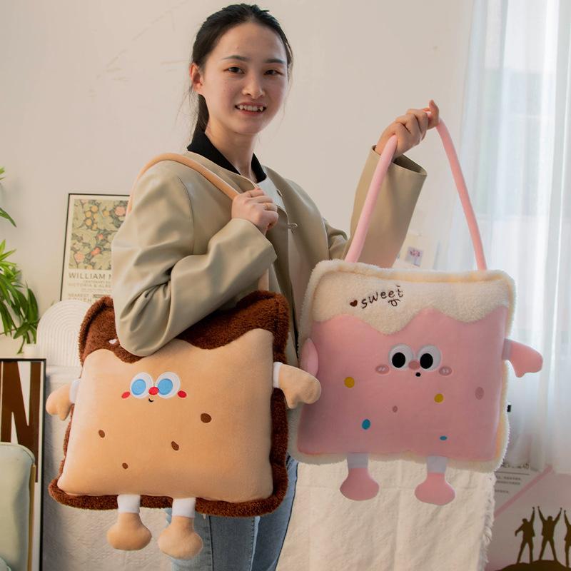 Cartoon Portable Pillow Quilt 2-in-1 Pillow Blanket Office Nap Pillow Car Folding Dopamine Pillow