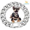 15mm Wide Diamond-Studded Cuban Choker for Pets - Gold Necklace for Cats & Dogs - Birthday Gift