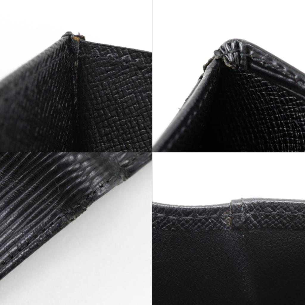 LOUIS VUITTON Porto Vie Compact Bi-Fold Wallet M63552 Noir black Epi Leather unisex Used