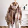 British Classic Australian Scarf - Vintage Striped Winter Warmth Windproof  Scarf for Men and Women,Tassel Edges, Soft Texture