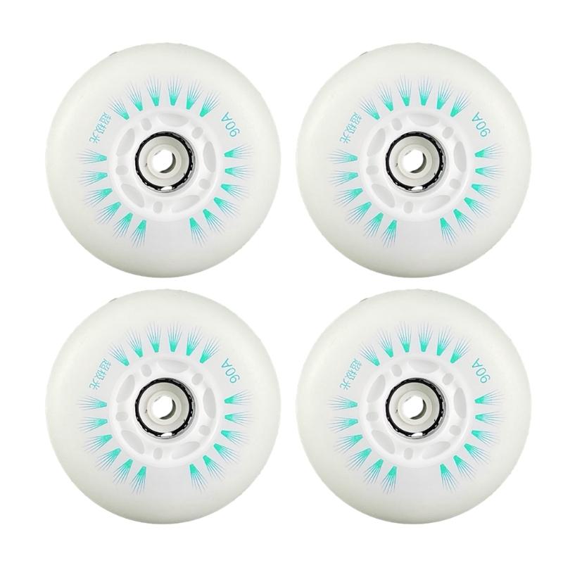 4 Pezzi Ruote Luminose Lampeggianti per Pattini in Linea Ruota LED Ruota da Pattinaggio Ruote per Pattini a Rotelle in Linea per Pattinare