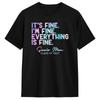 Tie Dye I’m Fine Everything Is Fine Senior Mom Class of 2027 100% Cotton T-Shirt For Men's Beach Streetwear T Shirts Round Neck