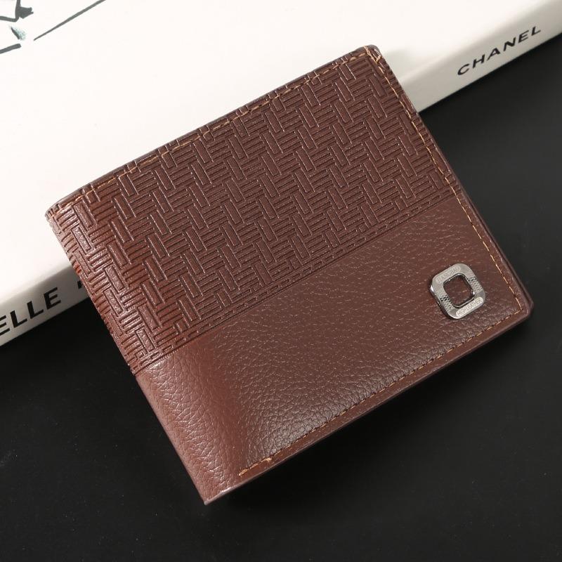 New Men's Wallet Short Lychee Pattern Wallet Multi-card Position Fashion Classic Wallet