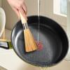 Borste för Wok Kök Gjutjärnsgryta Borste Med Hängögla Ergonomisk Stekpanna Skrubbare Köksredskap För Rengöring Kokkärl