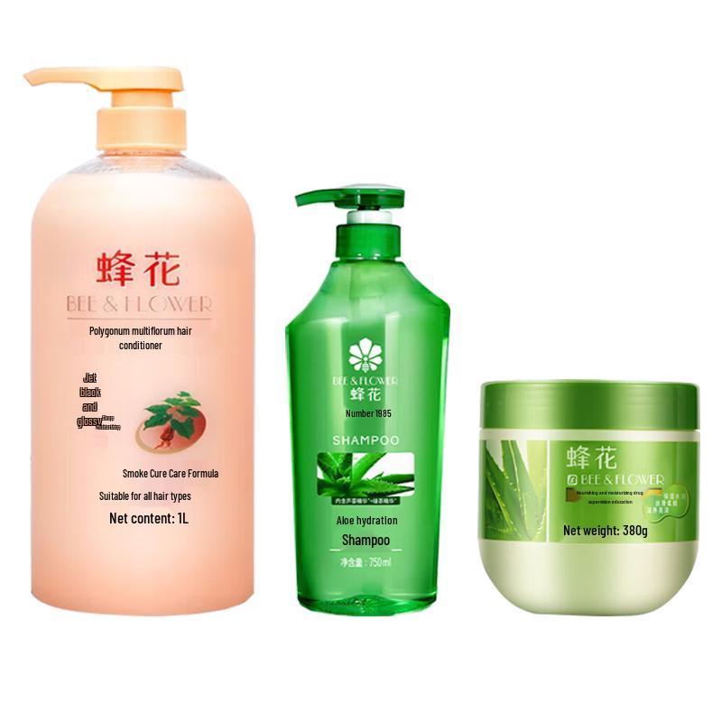 

Bee & Flower Fo-ti Conditioner, Aloe Shampoo & Hair Mask Set