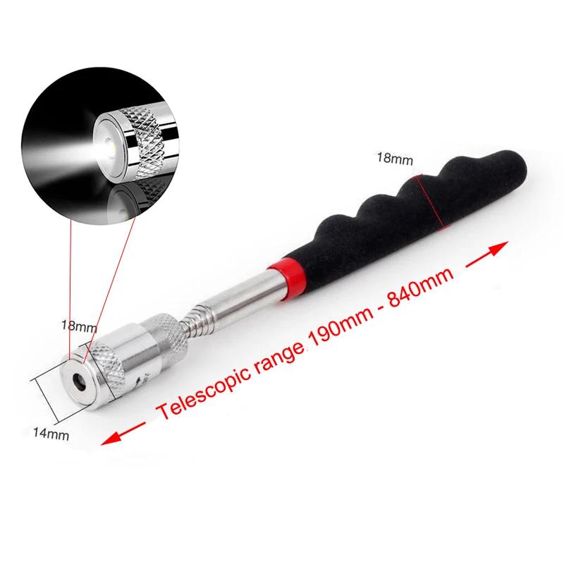 Τηλεσκοπικό μαγνητικό στυλό Μεταλλουργίας Handy Tool Magnet χωρητικότητας για μάζεμα μπουλονιού παξιμαδιών Ρυθμιζόμενο Μίνι στυλό ράβδου παραλαβής