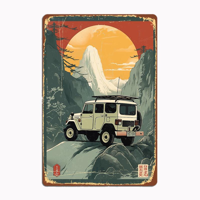Classics Car FJ40 Series Best Land Cruiser 4wd Retro Poster Metal Sign Garage Club Indoor Room Wall Decor Custom Tin Home Decor