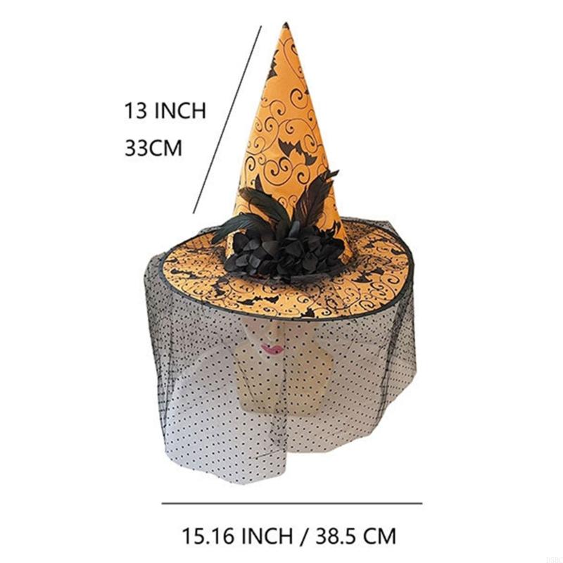 Elegant Laces Trimmed Witch Costume Hat For Themed Event And Role Playing