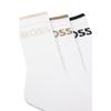 BOSS Mens Lettering Cotton Blend Crew Socks (Pack of 6)