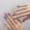 Sweet And Chic Nail Stickers  Natural Flashy Ice Clear Blush