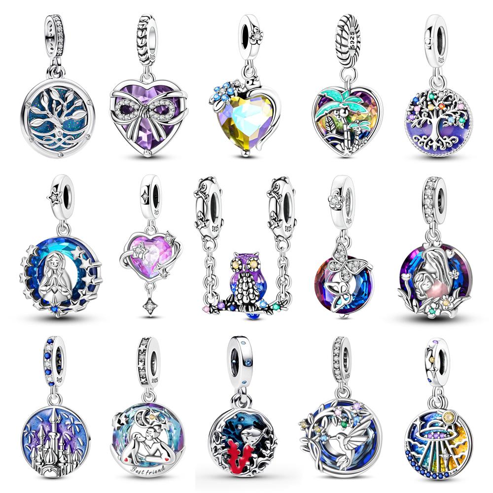 Vibrant Copper Craft Owl Safety Chain and Heart Shape and Kitten Dangle Charm Fits Bracelet Necklace Lovely Jewelry Gifts