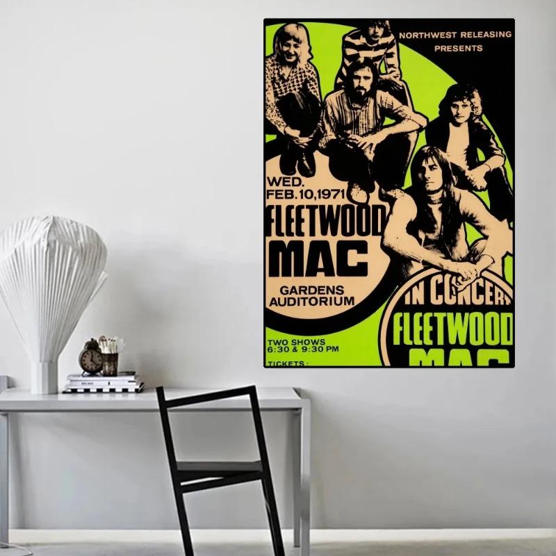 

Fleetwood Mac Vintage Poster - Customizable HD Canvas Print Wall Art for Music Lovers 21cm×30cm NoFrame