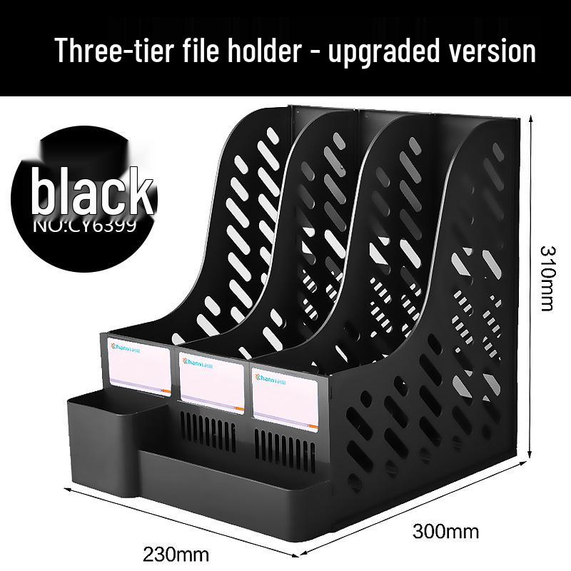 Desktop File Organizer Set: Thickened Rack & Storage Box for Office Supplies