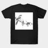 Herren Schwarzes T-Shirt mit Aufdruck Würger No-Cut Transferpapier Druck Baumwoll-T-Shirt