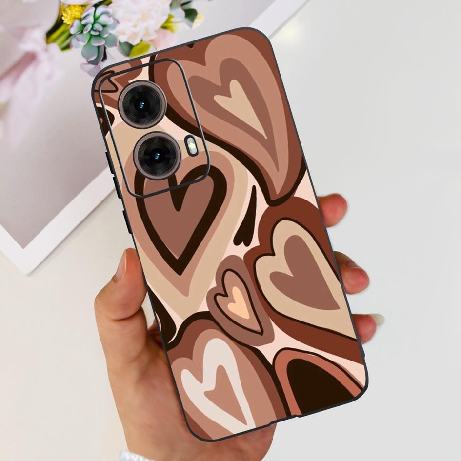 For Motorola Moto G85 Case MotoG85 5G 2024 Fashion Flower Soft Silicone Phone Cover For Motorola G85 MOTO G 85 Protective Fundas