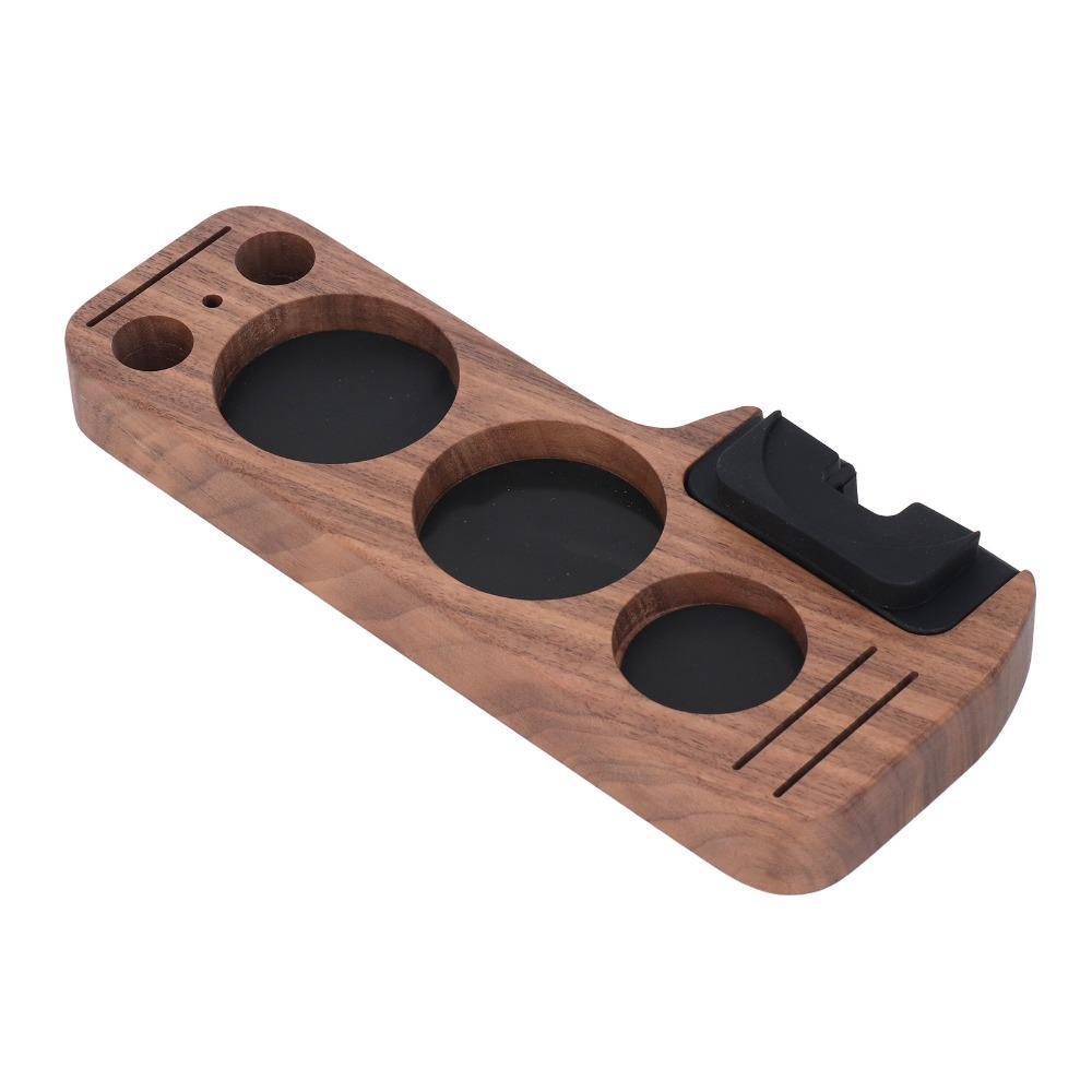 Walnut Wood Tamper Station Base 51mm 54mm 58mm Portafilter Stand Base Barista Use