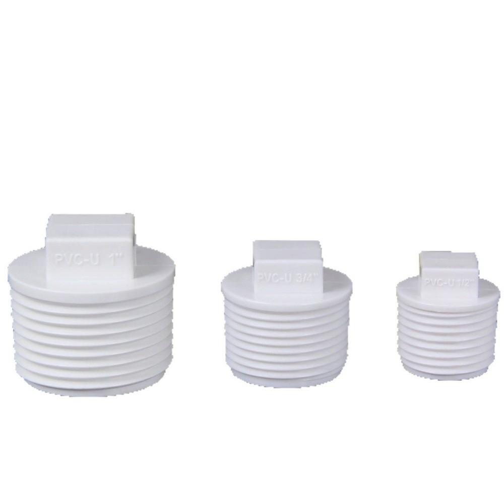 10pcs/set PVC Plumbing Pipe Plug Leak Proof Pipe Fitting End Caps Screw Plug  Pipe Accessories
