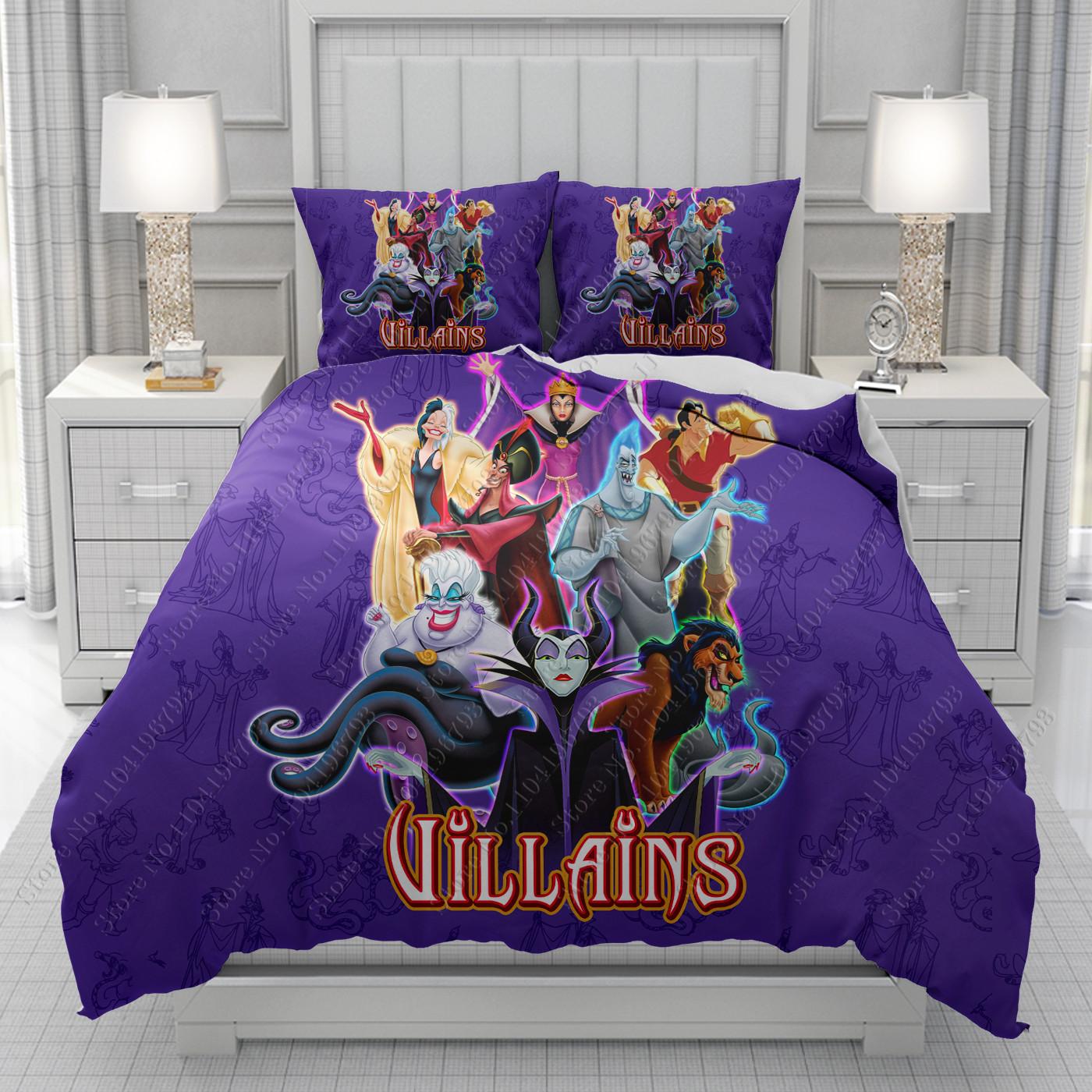 

Ursula Villains Maleficen Hocus Pocu Duvet Cover men women/Children KID Printing Disney cartoon Bedding Set Comforter Bed Soft 135x200cm 3pcs