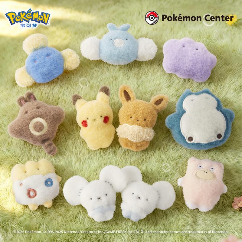 Genuine Palm Furry Series Slowpoke Snorlax Tandemaus Trendy Doll Garage Kit Plush Doll Ornament Desk Toy Birthday Gift