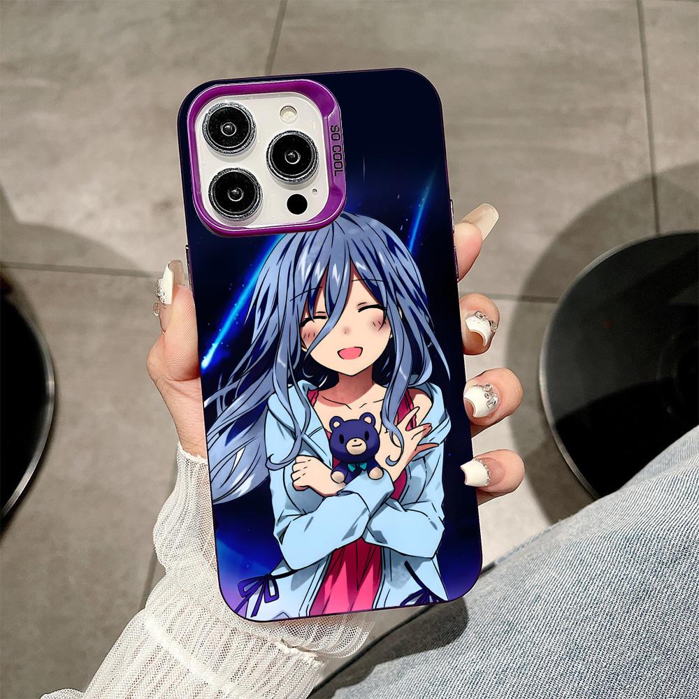 Date a Live Mio Takamiya Purple Translucent Mobile Phone Case for iPhone 17 16 15 14 13 12 11 X XR XS Air Pro Max Plus Colorful