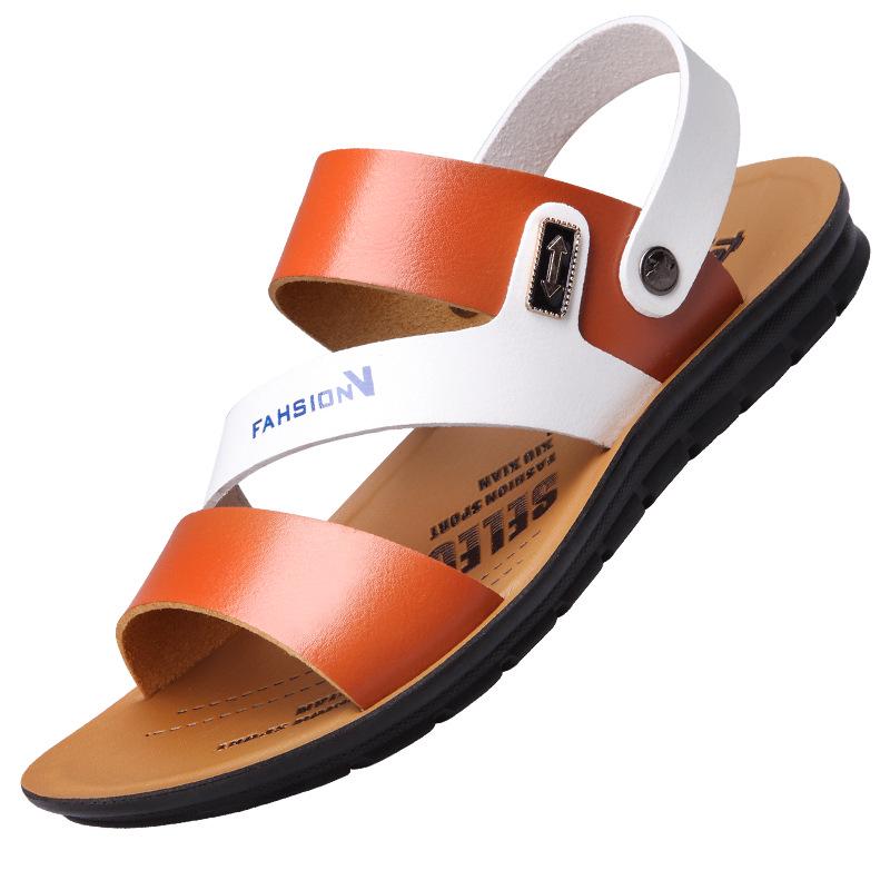 

Летние мужские сандалии из искусственной кожи, мужская пляжная обувь, дешевая повседневная, смешанного цвета, дышащая, мужская обувь, противоскользящая, модная, горячая распродажа 44