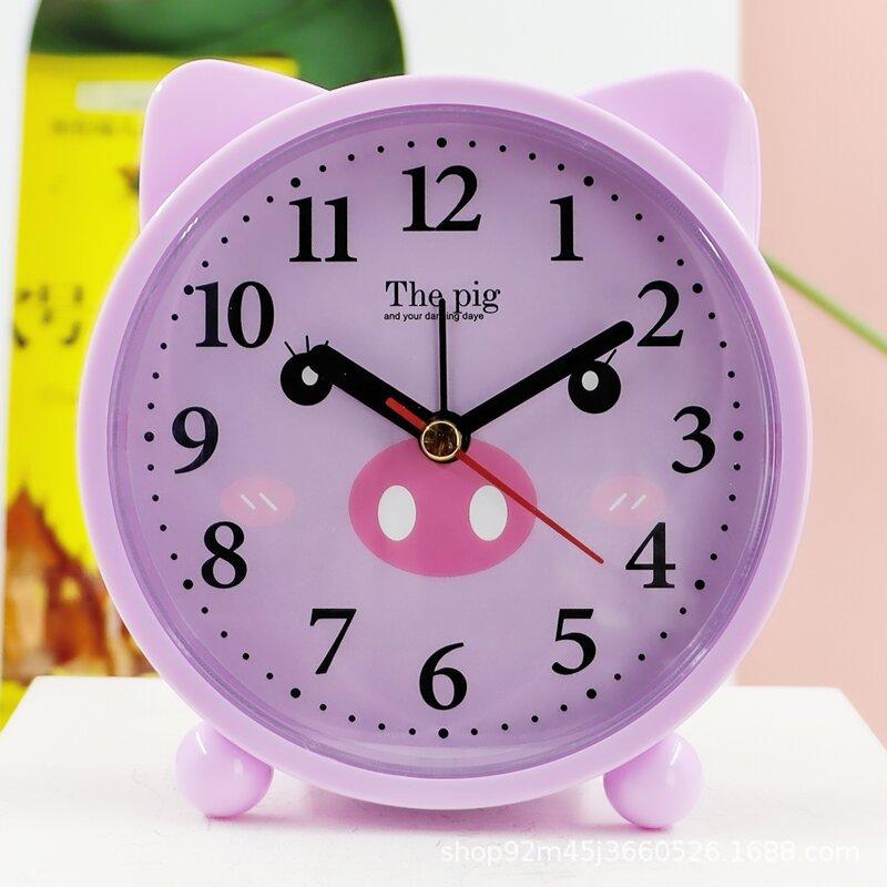 Alarm Clock Student Children Simple Stylish Silent Bedside Bedroom Wake Up Clock Cute Cartoon Clock Desk Gift
