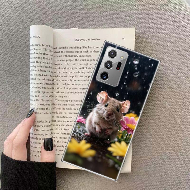 Cute Hamster Phone Case for Samsung A17 A37 A57 A54 A14 A24 A34 A07 A04S A02S A12 A22 A32 A52S A16 A26 A36 A56 A72 Galaxy Note 2