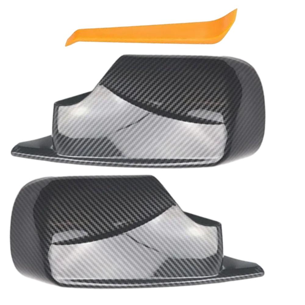 2Pcs Car Rearview Side Mirror Cap Cover Left Right for For BMW 3 Series E46 Sedan Hatchback Touring  51168238375, 51168238376