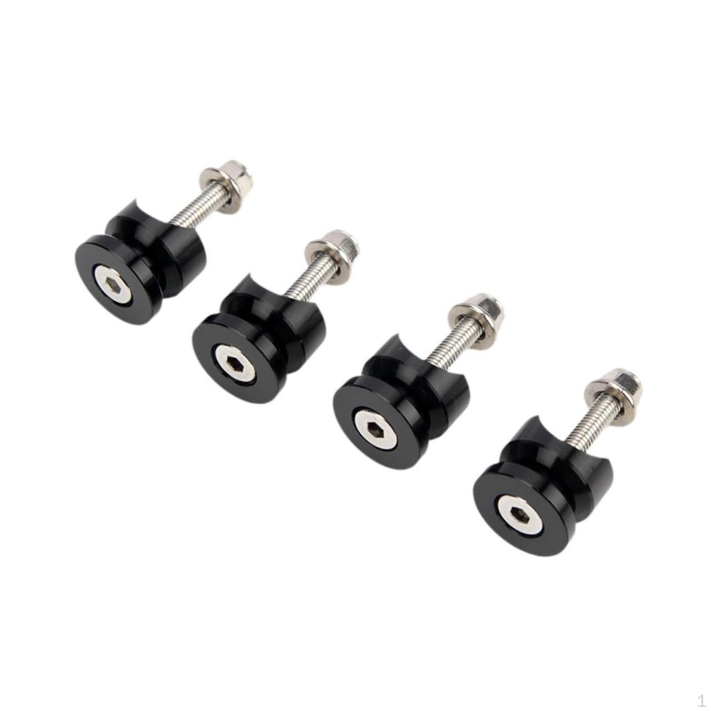 4 Stück Schnellverschluss-Basispolster Motorrad-Seitenkasten-Schutz Aluminiumlegierung Werkzeugadapter