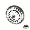 Stainless Steel Kitchen Sink Strainer & Stopper - Polished Waste Plug with Hair Catcher for Bathroom and Kitchen Drain Protection