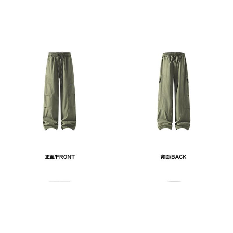 Vintage Knitter-Look Lockere Funktionale Outdoor Wander-Cargo Fallschirmjägerhosen für Herren