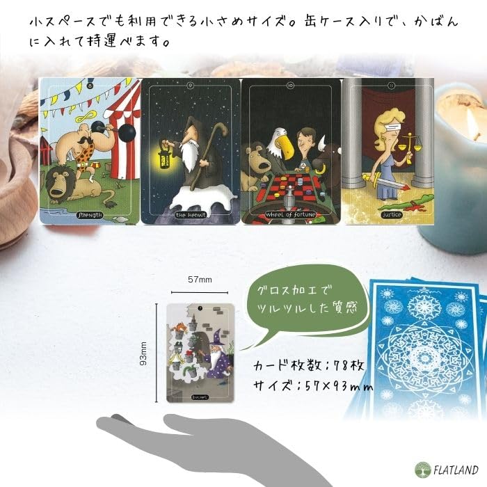 The Stoller Tarot In a 78 Tarot with Japanese Tin Case Tin, Mini-Size Cards, Authentic, Instructions,