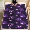 Pok é mon Geister-Print Flanelldecke, Hohe Qualität, Bequem für alle Jahreszeiten, Heimdekoration, Wärme und Komfort, Perfekt für Weihnachtsgeschenke