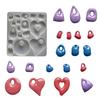 Large Heart Shaped Round 3D Pendant Silicone Mold For Jewelry Making Necklace Earrings Accessories Mould