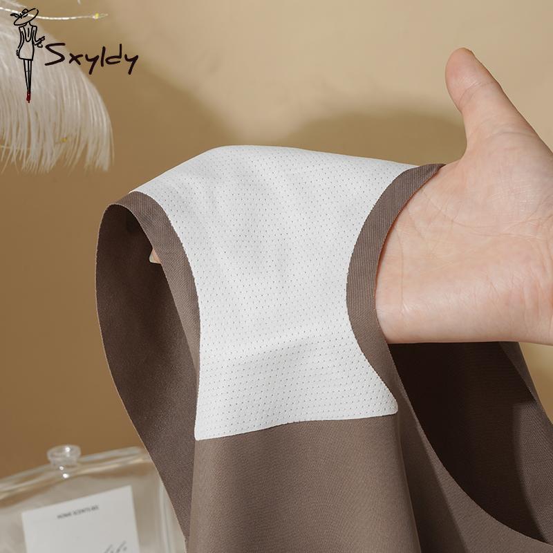 Women Sports Seamless Panties Ice Silk Underwear Breathable Elongated Crotch Lingerie