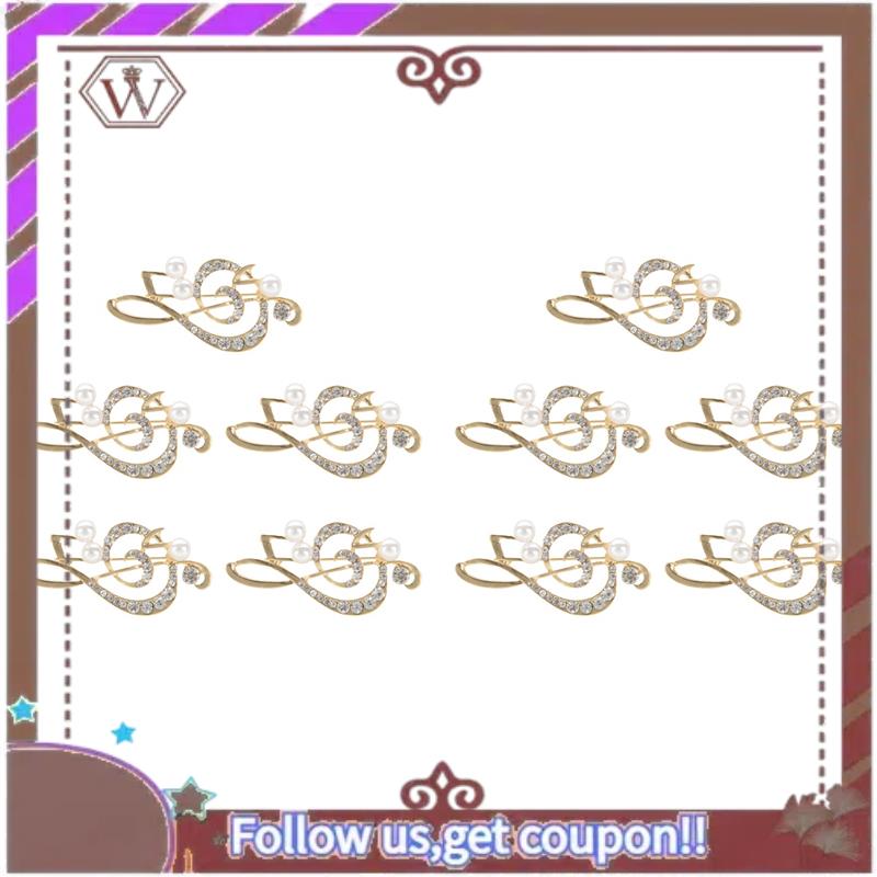 (New)-10X Elegant Music Note Brooch For Women Girl Dress Accessories Gold Crystal Brooch Rhinestone Pins 5.6Cmx3cm золотой