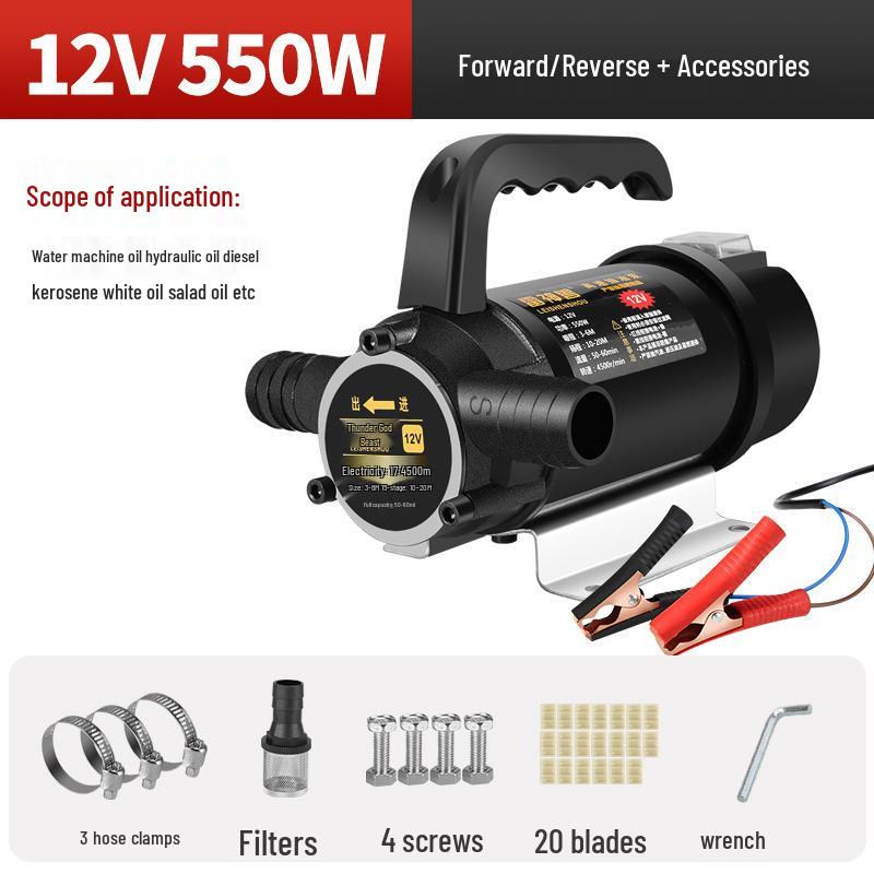 

12V/24V/220V Electric Dual-Use Pump for Oil & Water - High-Pressure Fuel and Water Dispenser