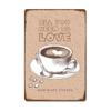 Vintage Fresh Coffee Plaque Metal Tin Sign Retro Drink Coffee Poster Wall Stickers for Cafe Shop Restaurant Home Room Decor
