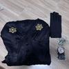 Daughter of Lady Dimitrescu Cosplay Costume Gothic Black Long Dress with Hood Vampire Bella Cassandra Halloween Medieval Costume
